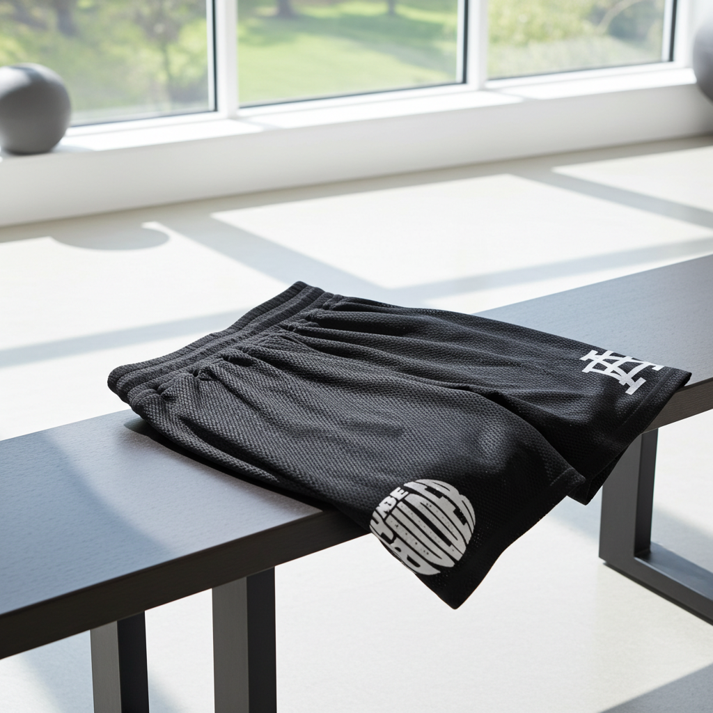 Black Mesh Shorts – BE BOULDER Athletic Gym Shorts, 5” Inseam Performance Fit